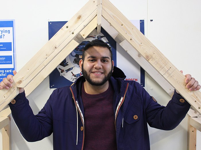 Level 3 Construction student Usman plans to go to the University of Salford to study BSc (Hons)Construction Project Management 